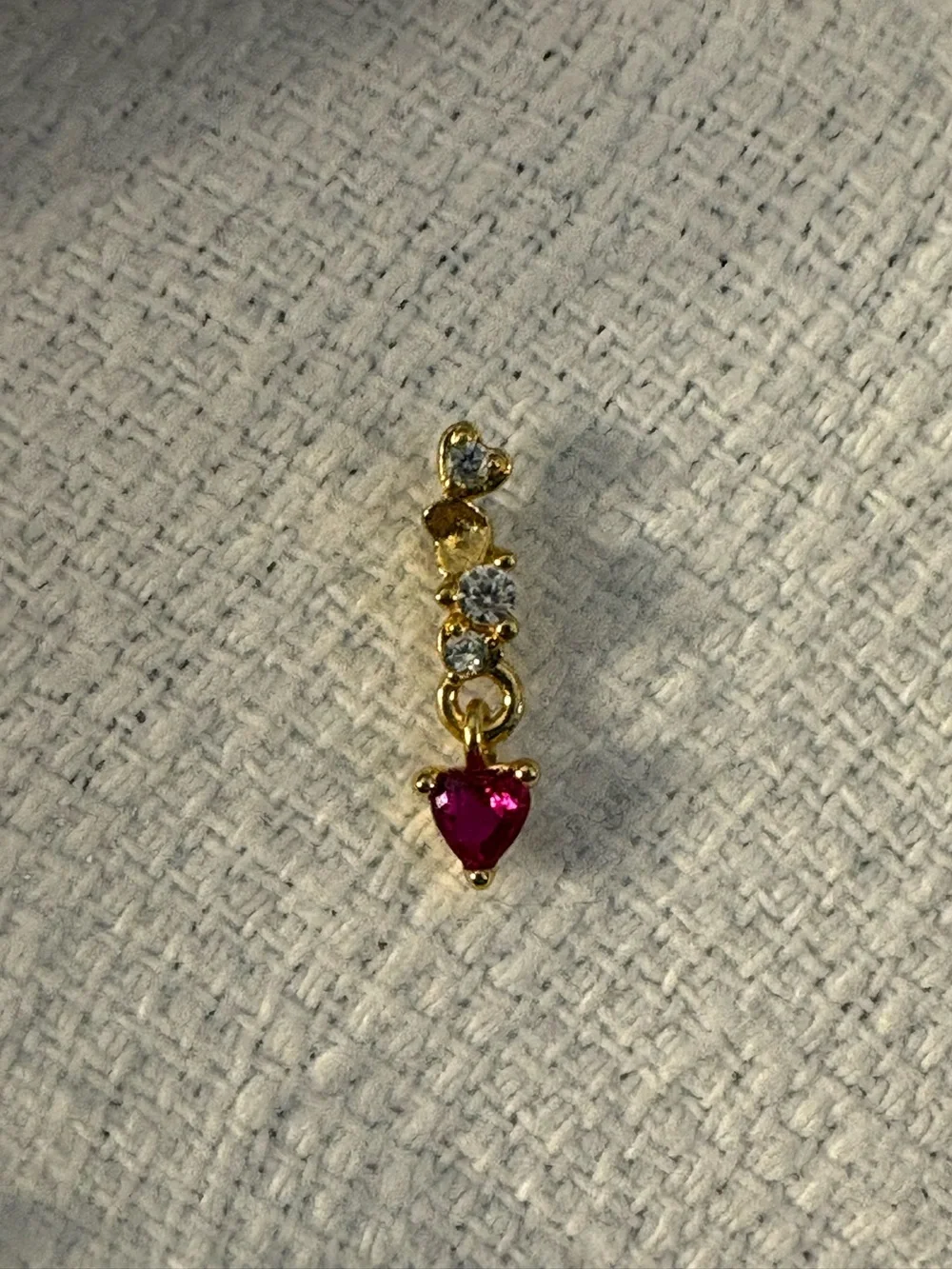 Nose Ring- Stud 20G Copper  Gold Tone Zirconia Nose Ring
